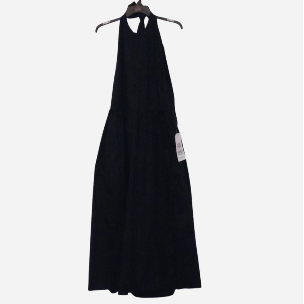 Never Fully Dressed" Black Bay Halter Neck Midi Dress